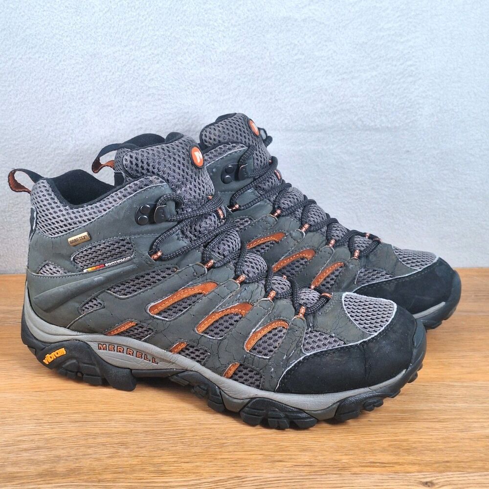 Merrell Moab 2 Mid GTX Men's 10 EU 44 Waterproof Hiking Boots Brown Beluga